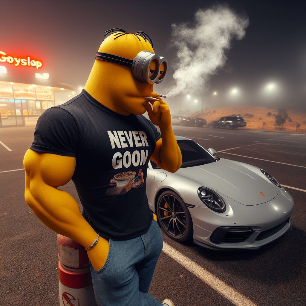 Never Goon Minion Smoking at a Parking Lot | Incel Minions / Never Goon ...