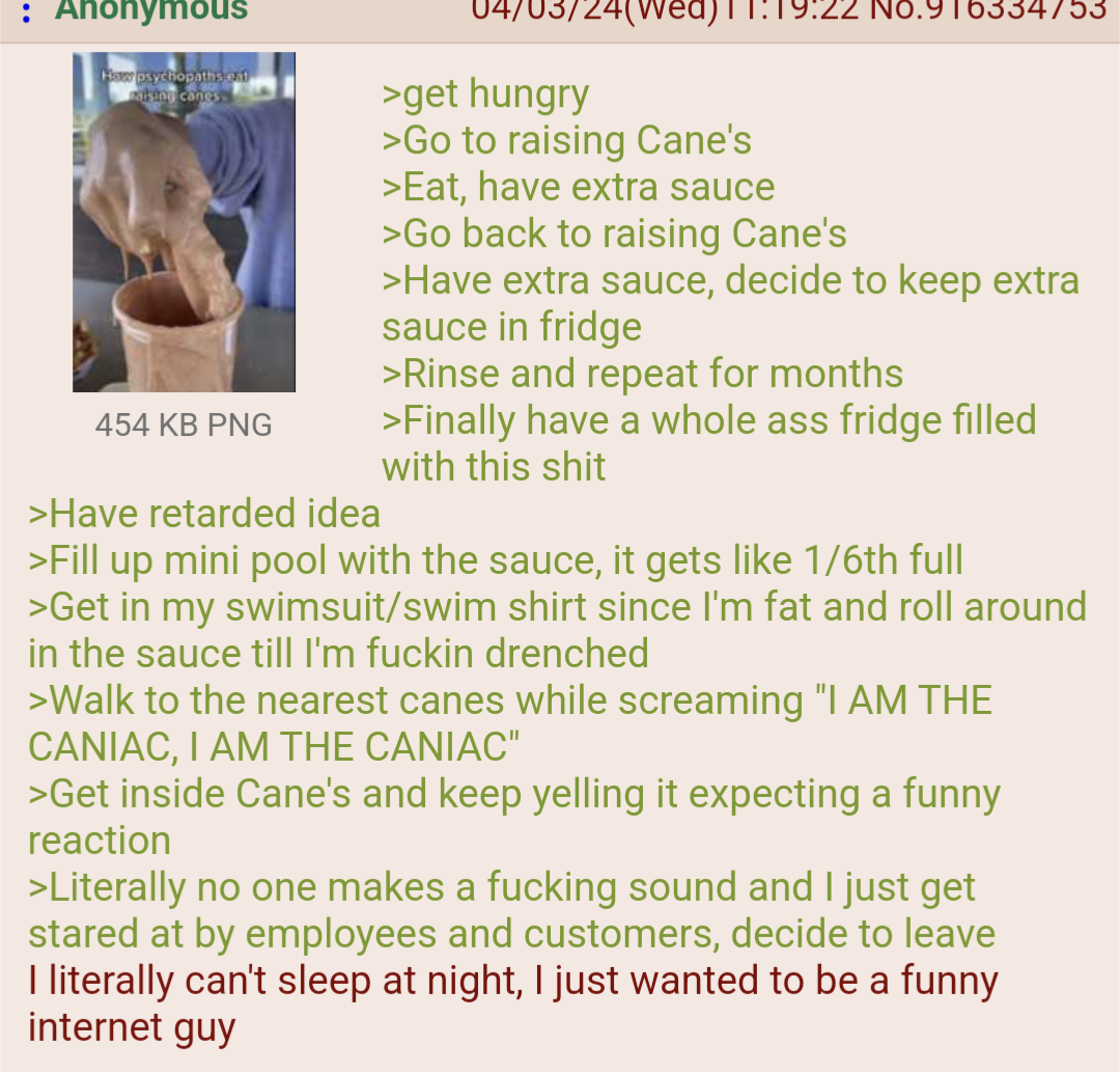 Anon Is The Caniac r Greentext Greentext Stories Know Your Meme