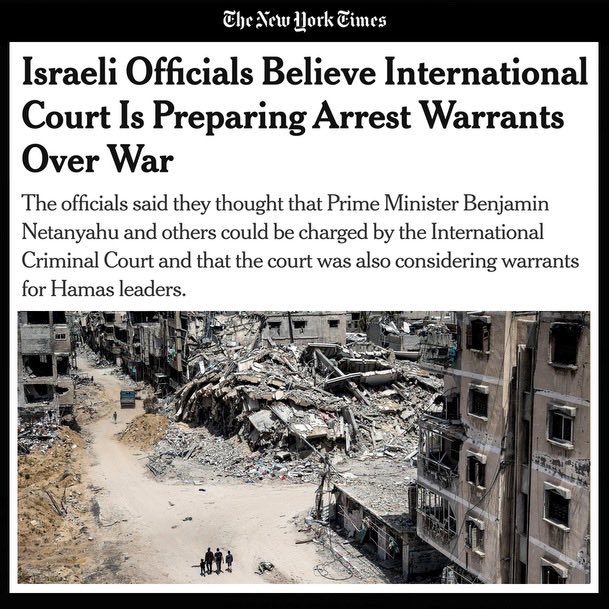 The New York Times Israeli Officials Believe International Court Is Preparing Arrest Warrants Over War The officials said they thought that Prime Minister Benjamin Netanyahu and others could be charged by the International Criminal Court and that the court was also considering warrants for Hamas leaders.