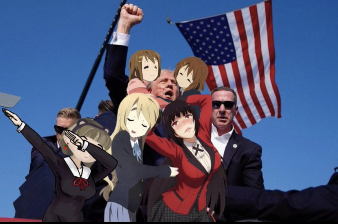 Anime God Trump | Donald Trump Raised Fist Photograph | Know Your Meme