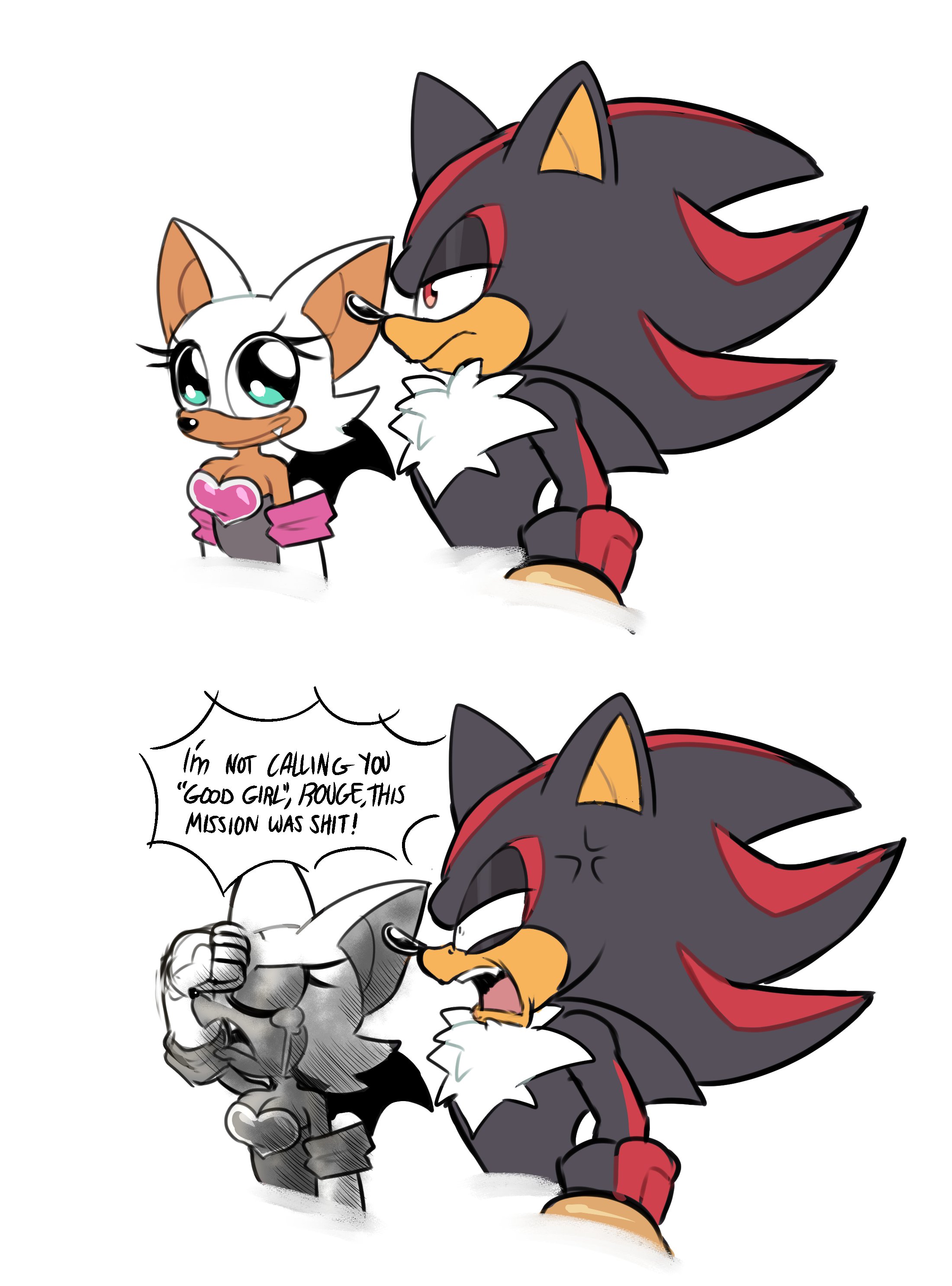 I'm NOT CALLING YOU "GOOD GIRL" ROUGE, THIS MISSION WAS S---!