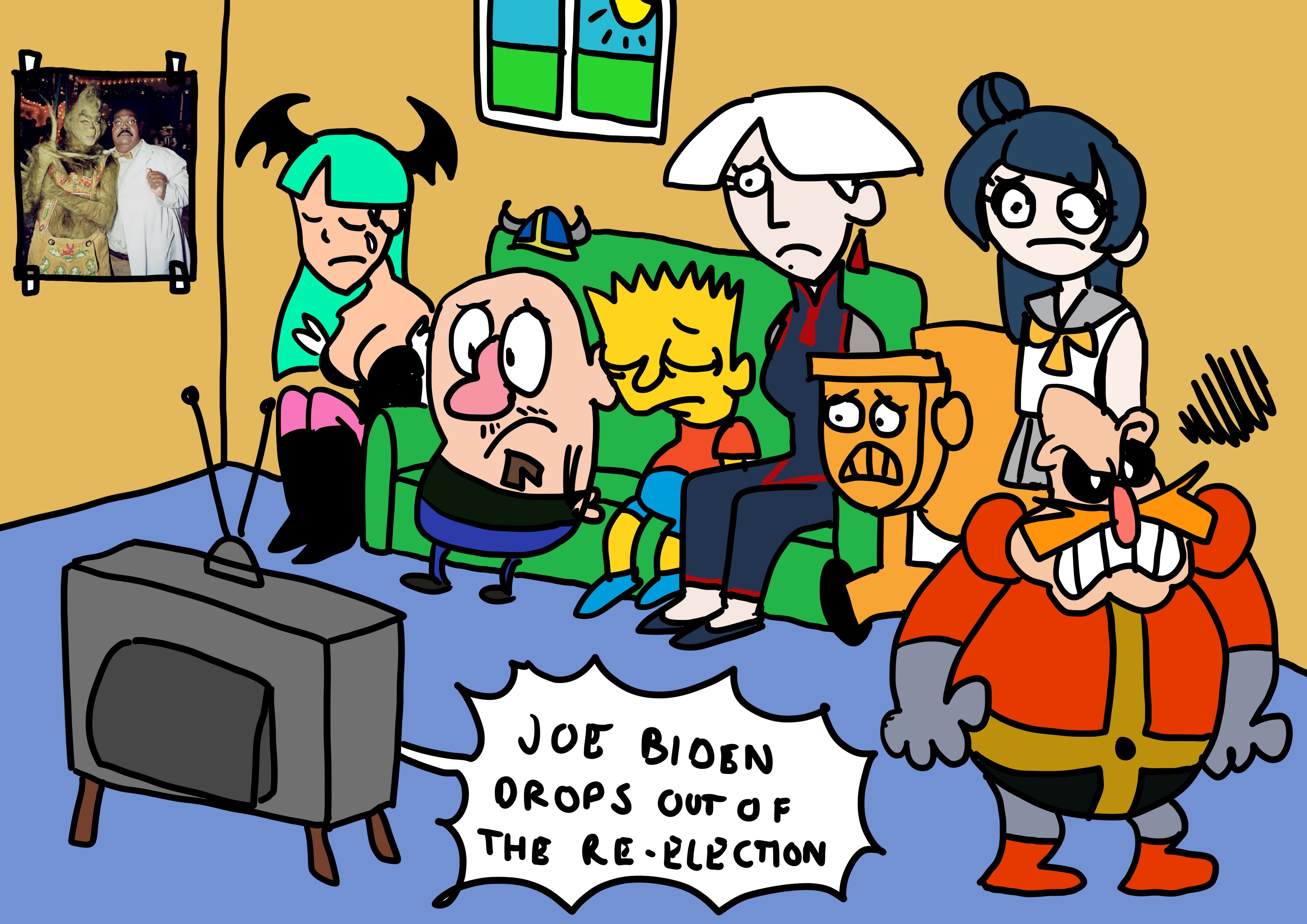 " 11 0 JOE BIDEN DROPS OUT OF THERE ELECTRON