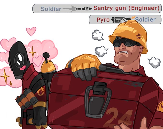 Soldier- Sentry gun (Engineer) Pyro Soldier 2