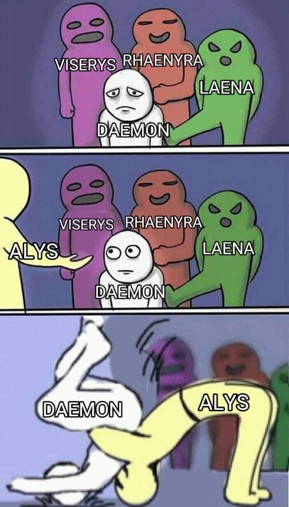 90 VISERYS RHAENYRA ALYS DAEMON 0 LAENA VISERYS RHAENYRA DAEMON LAENA DAEMON ALYS