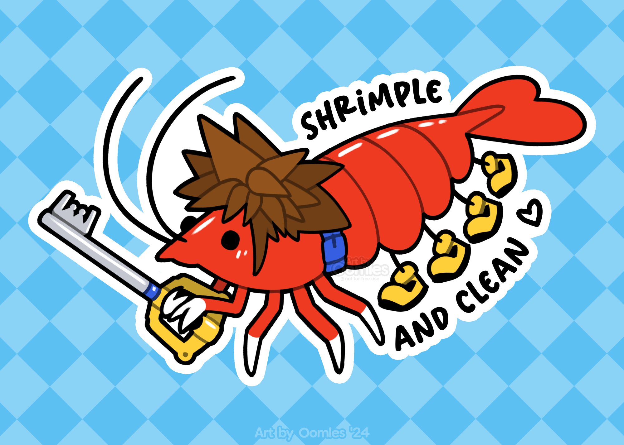 SHRIMPLE @not for free use Art by Oomles $24 ୩ AND CLEAN