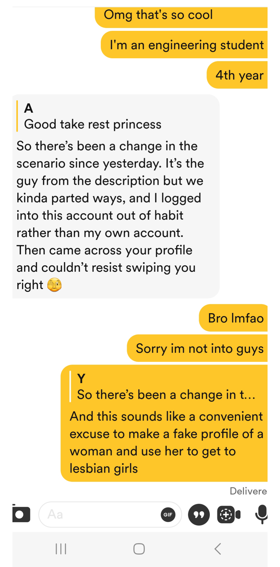 Why Do Guys Make Fake Couple Accounts To Talk To Lesbian Girls Bumble