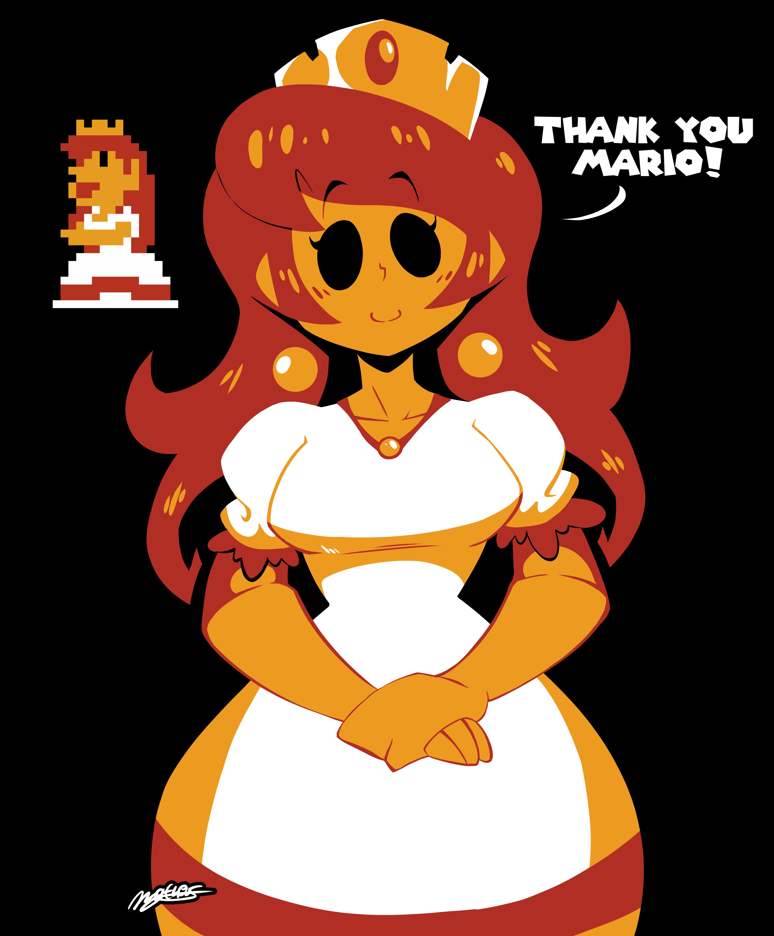 My hat in the ring NES Peach 🤍🧡 ️🖤 NES Princess Peach Sprite Redraws