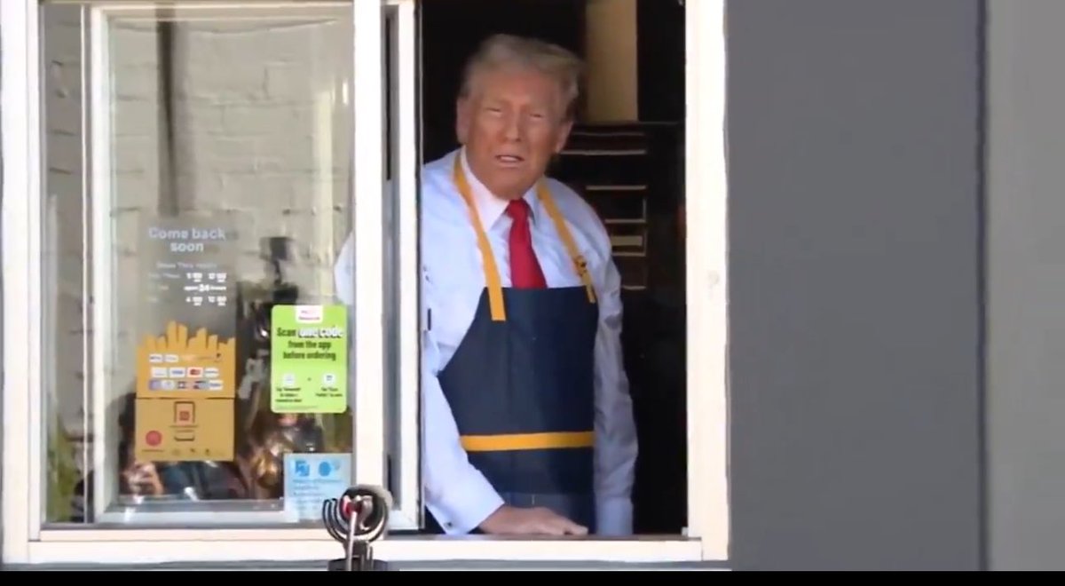 A low-res photo of former U.S. President "Donald Trump":https://knowyourmeme.com/memes/people/donald-trump looking out of a "McDonald's":https://knowyourmeme.com/memes/subcultures/mcdonalds drive-thru window taken during his October 2024 photo op at a Pennsylvania McDonald's. This photo of Trump working at McDonald's became a popular "reaction image":https://knowyourmeme.com/memes/reaction-images, "exploitable":https://knowyourmeme.com/memes/exploitables and "image macro":https://knowyourmeme.com/memes/image-macros in the following weeks. Many of the memes referenced the "catchphrase":https://knowyourmeme.com/memes/cultures/catchphrases "Just Put the Fries in the Bag":https://knowyourmeme.com/memes/just-put-my-fries-in-the-bag-bro. 