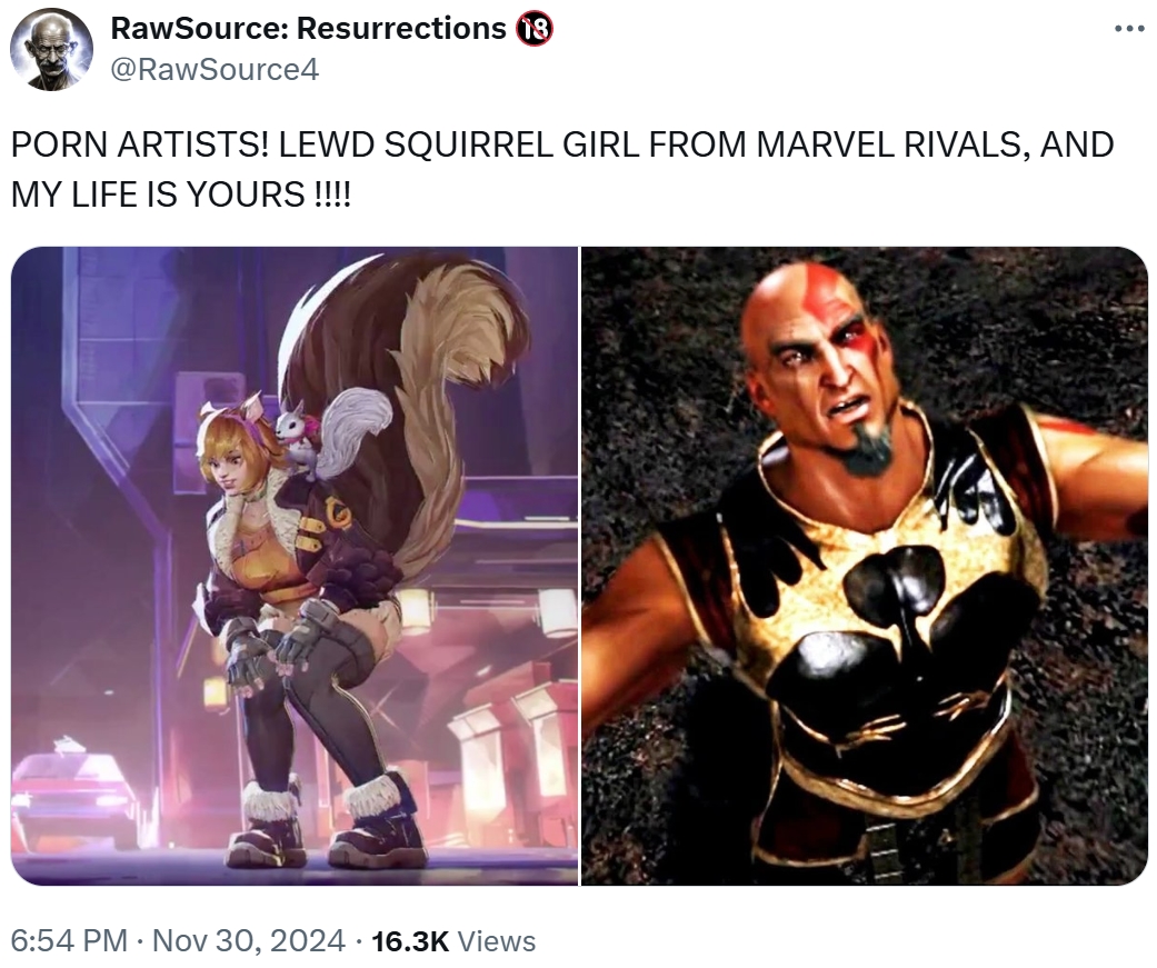P ARTISTS LEWD SQUIRREL GIRL FROM MARVEL RIVALS AND MY LIFE IS 