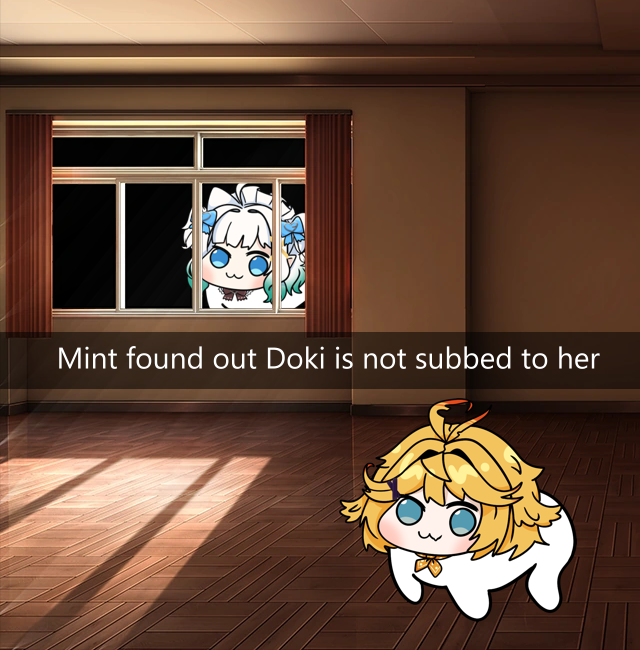 Mint found out Doki is not subbed to her