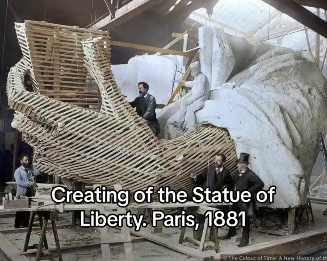 Creating of the Statue of Liberty. Paris, 1881 The Colour of Time: A New History of th