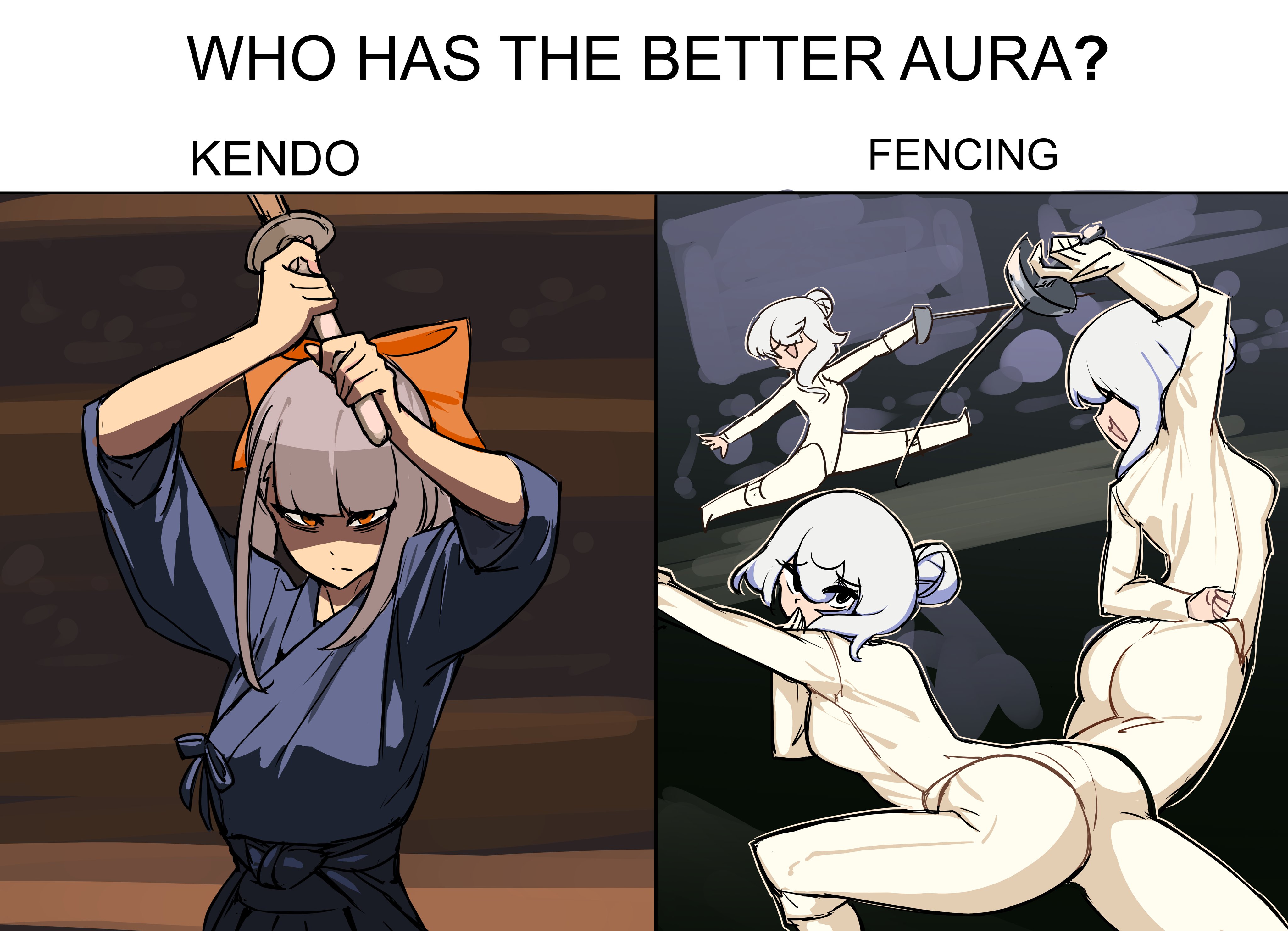 WHO HAS THE BETTER AURA? KENDO FENCING