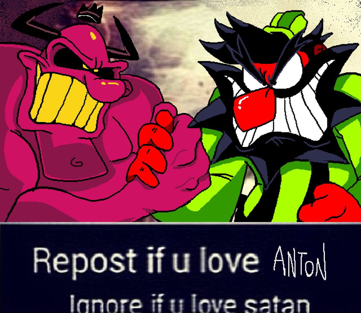 Repost if u love ANTON lanore if u love satan