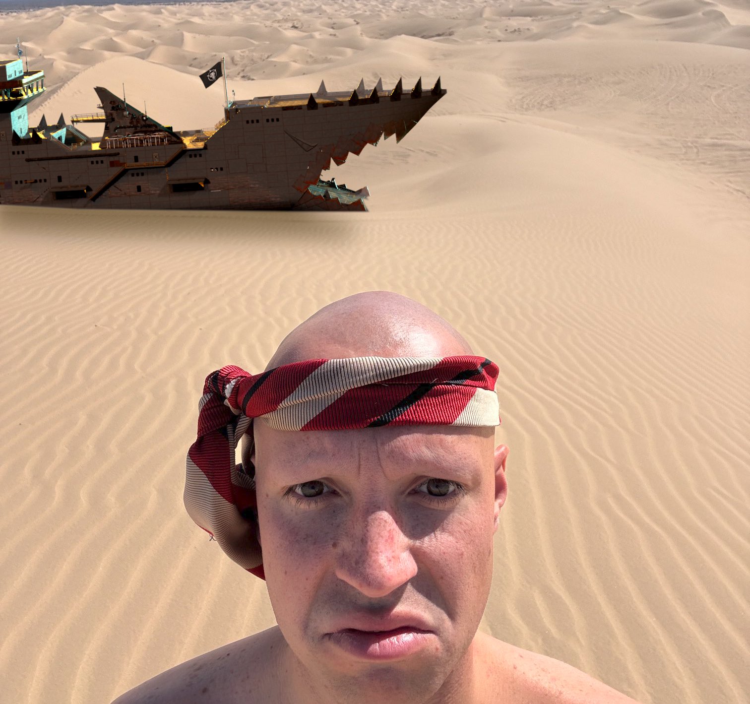 A Fortnite version of the Dan Hentschel in the Desert meme.