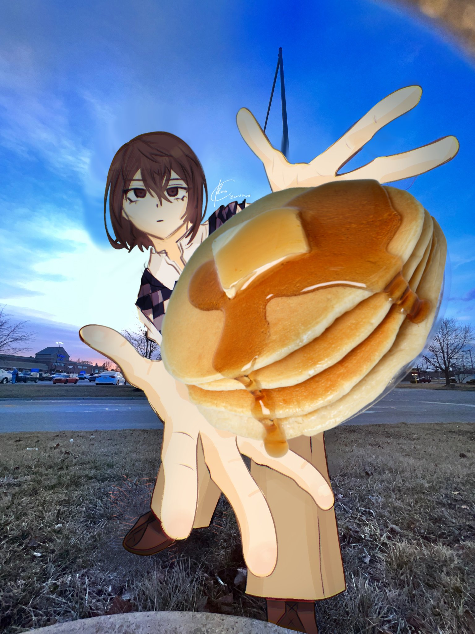 Goro Akechi version of the Pie Perspective meme.