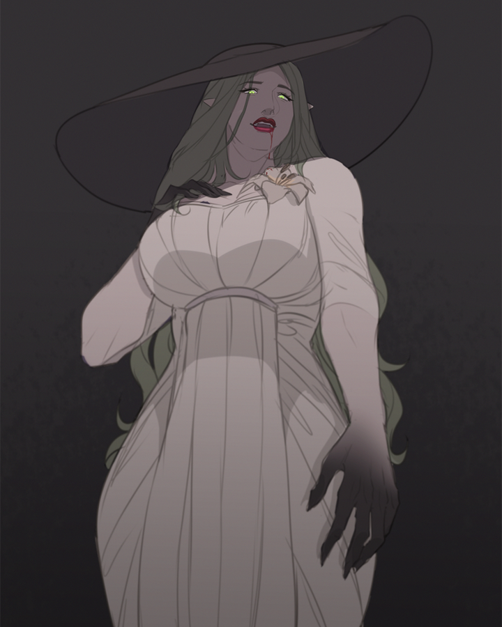 Lady Rhea Dimitrescu (2021) 🩸  - by rani-ki.bsky.social