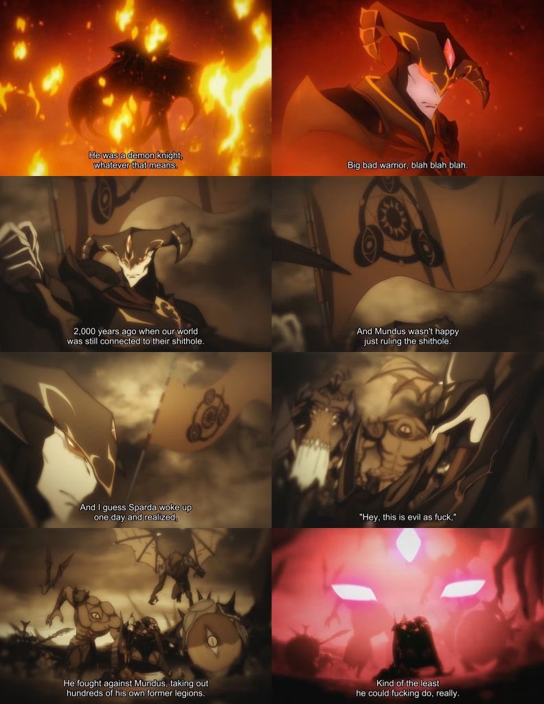 This is actual dialogue spoken by Lady in the show, I am not making this up.