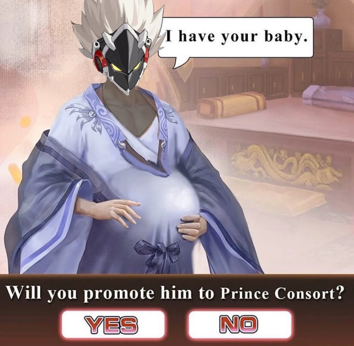 I have your baby. Will you promote him to Prince Consort? YES NO