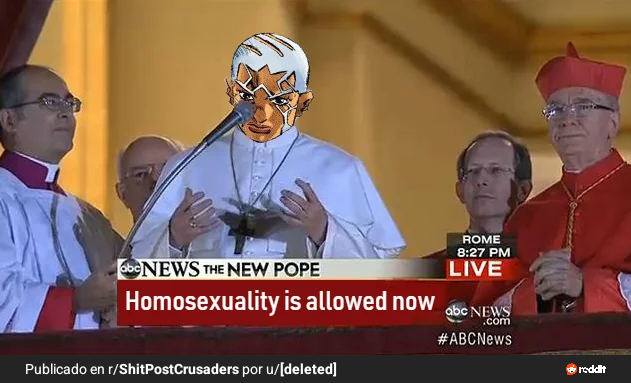beNEWS THE NEW POPE Homosexuality is allowed now ROME 8:27 PM LIVE abc NEWS .com #ABCNews Publicado en r/ShitPostCrusaders por u/[deleted] reddit
