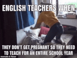 ENGLISH TEACHERS WHEN THEY DON'T GET PREGNANT SO THEY NEED TO TEACH FOR AN ENTIRE SCHOOL YEAR mematic & Tenor