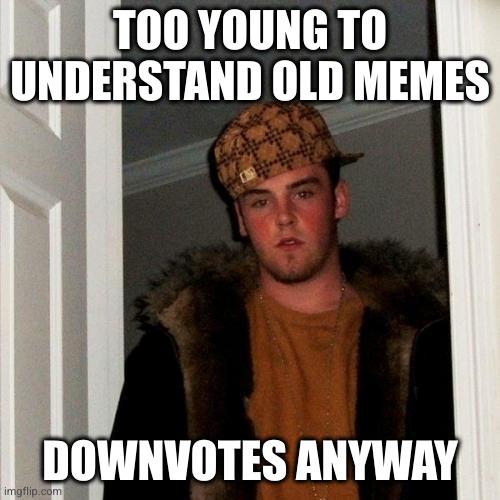 TOO YOUNG TO UNDERSTAND OLD MEMES DOWNVOTES ANYWAY imgflip.com