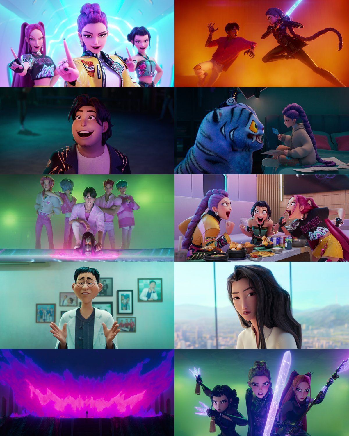 X user @ToonHive posted a tweet that read, "New look at Sony Pictures Animation’s ‘K-Pop: Demon Hunters.’ / The film will stream on Netflix on June 20th."