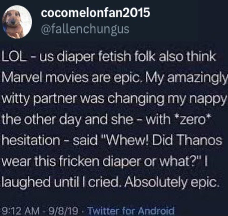 A faked "tweet":https://knowyourmeme.com/memes/sites/twitter-x from "Fallenchungus":https://knowyourmeme.com/memes/people/fallenchungus about him having a fart "fetish":https://knowyourmeme.com/memes/subcultures/internet-paraphilias.