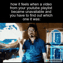 how it feels when a video from your youtube playlist became unavaliable and you have to find out which one it was: KAPWING
