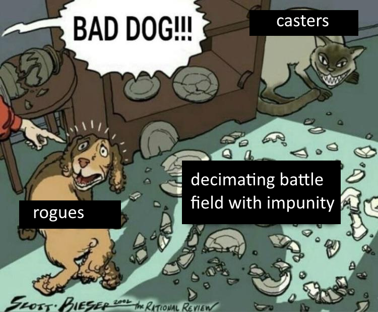 BAD DOG!!! casters rogues decimating battle field with impunity SLOTT BIESER 02 the RATIONAL REVIEW