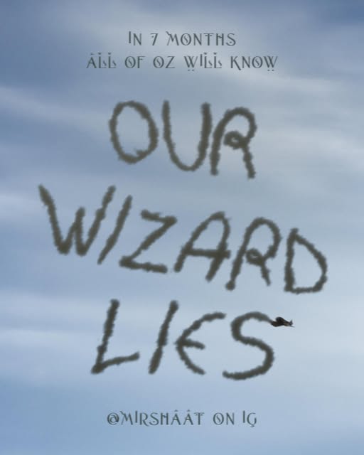 IN 7 MONTHS Aisis OF OZ Wlisis KNOW OUR WIZARD LIES @MIRSHAAT ON IG