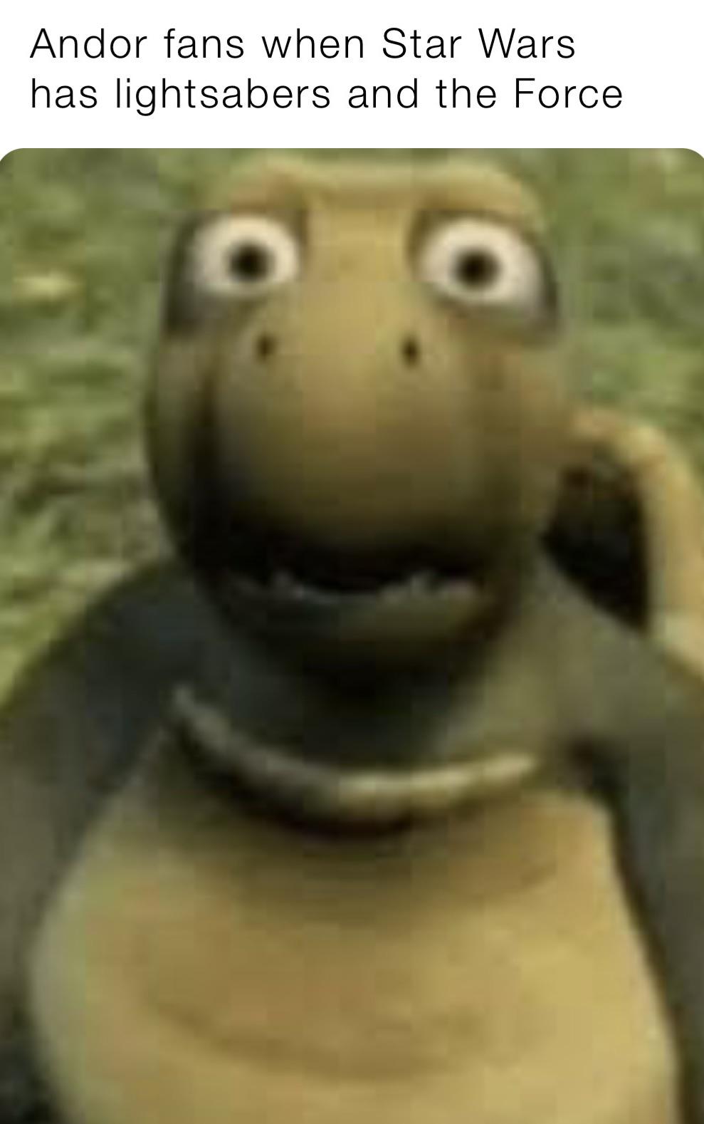 Andor fans when Star Wars has lightsabers and the Force
