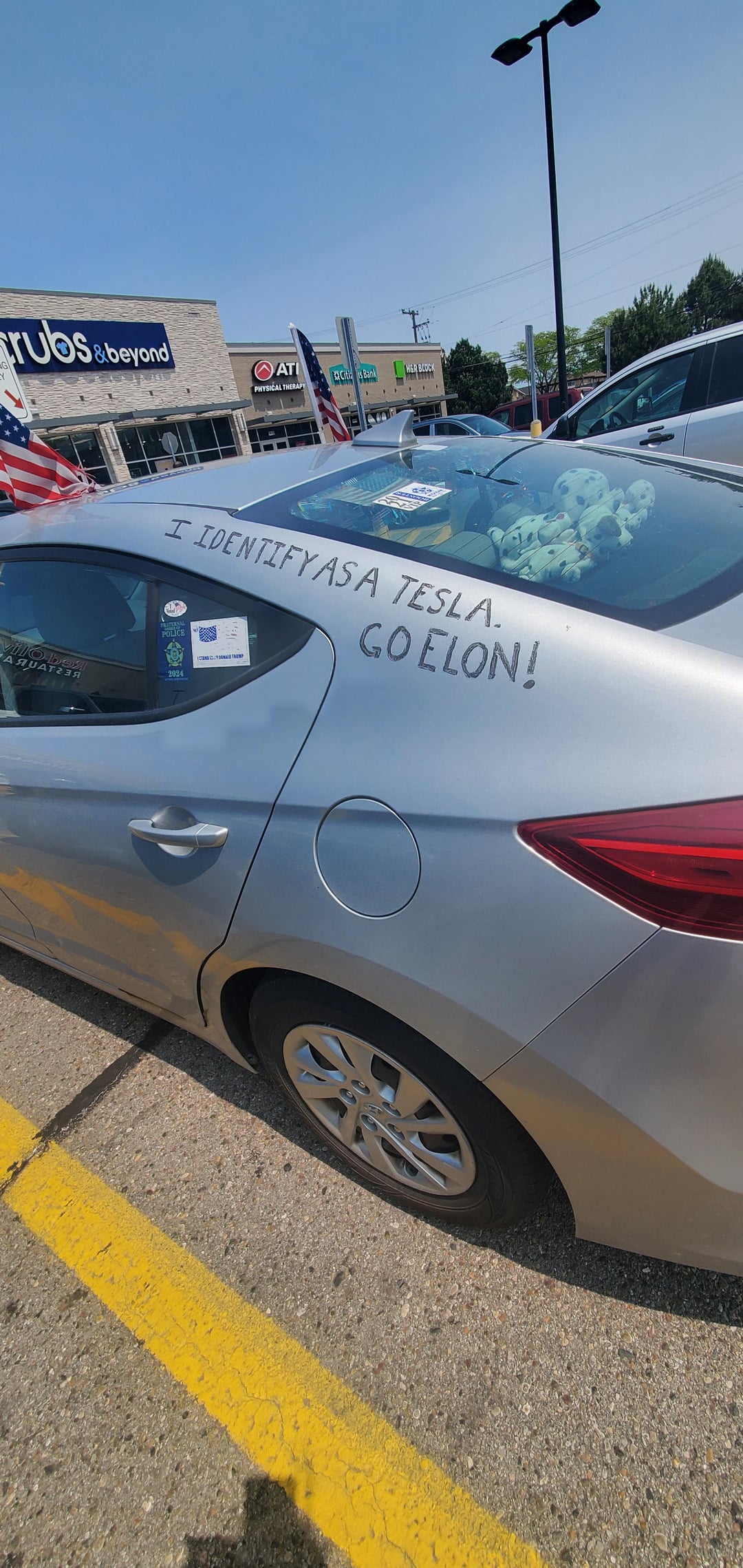 rubs&beyond ATI H&R BLOCK Citiis Bank PHYSICAL THERAPY I IDENTIFY ASA TESLA. GO ELON! vilo beЯ АЯЧАТЗЯ FRATERNAL POLICE 2024