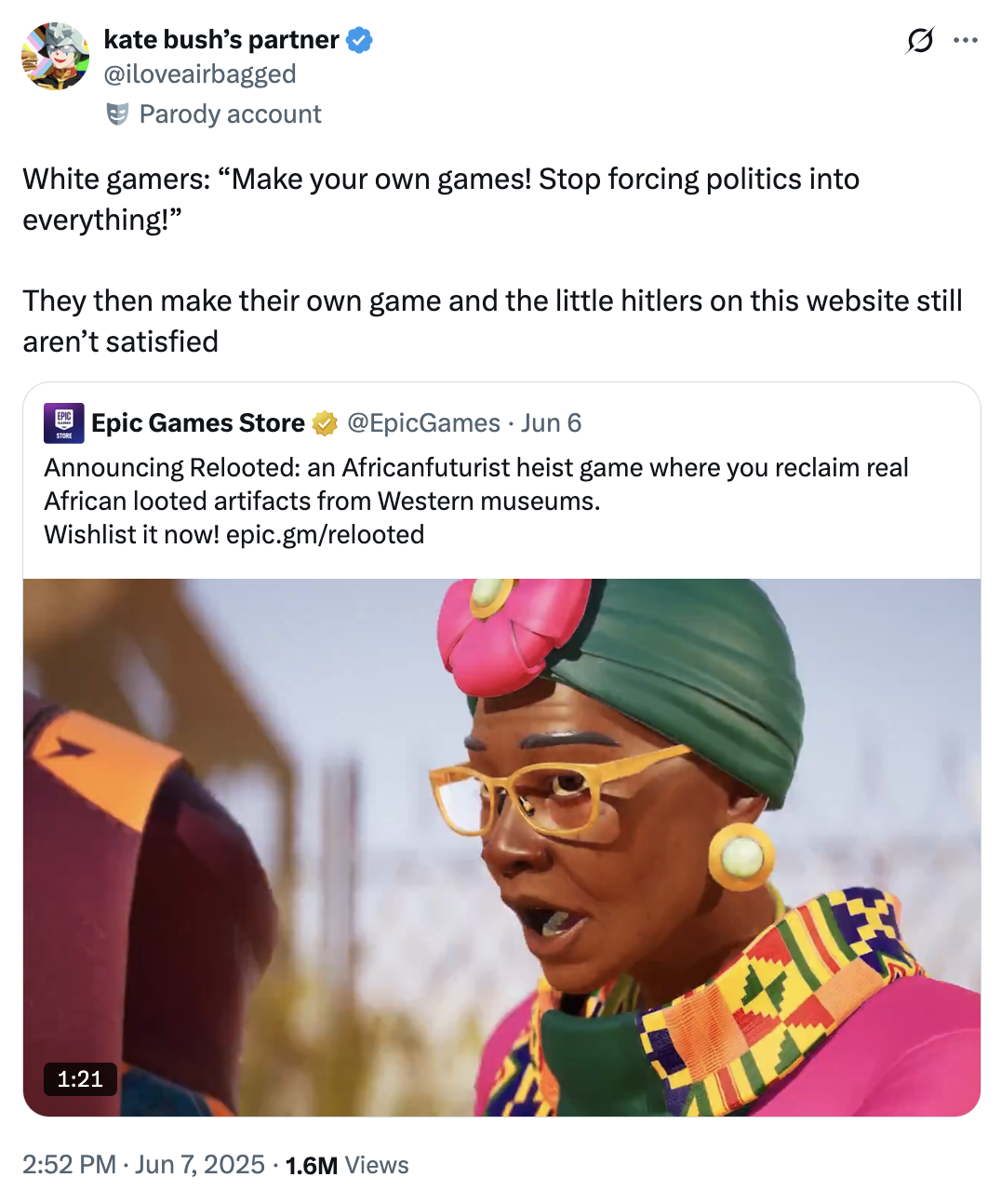 June 7th, 2025 tweet by @iloveairbagged | Relooted | Know Your Meme