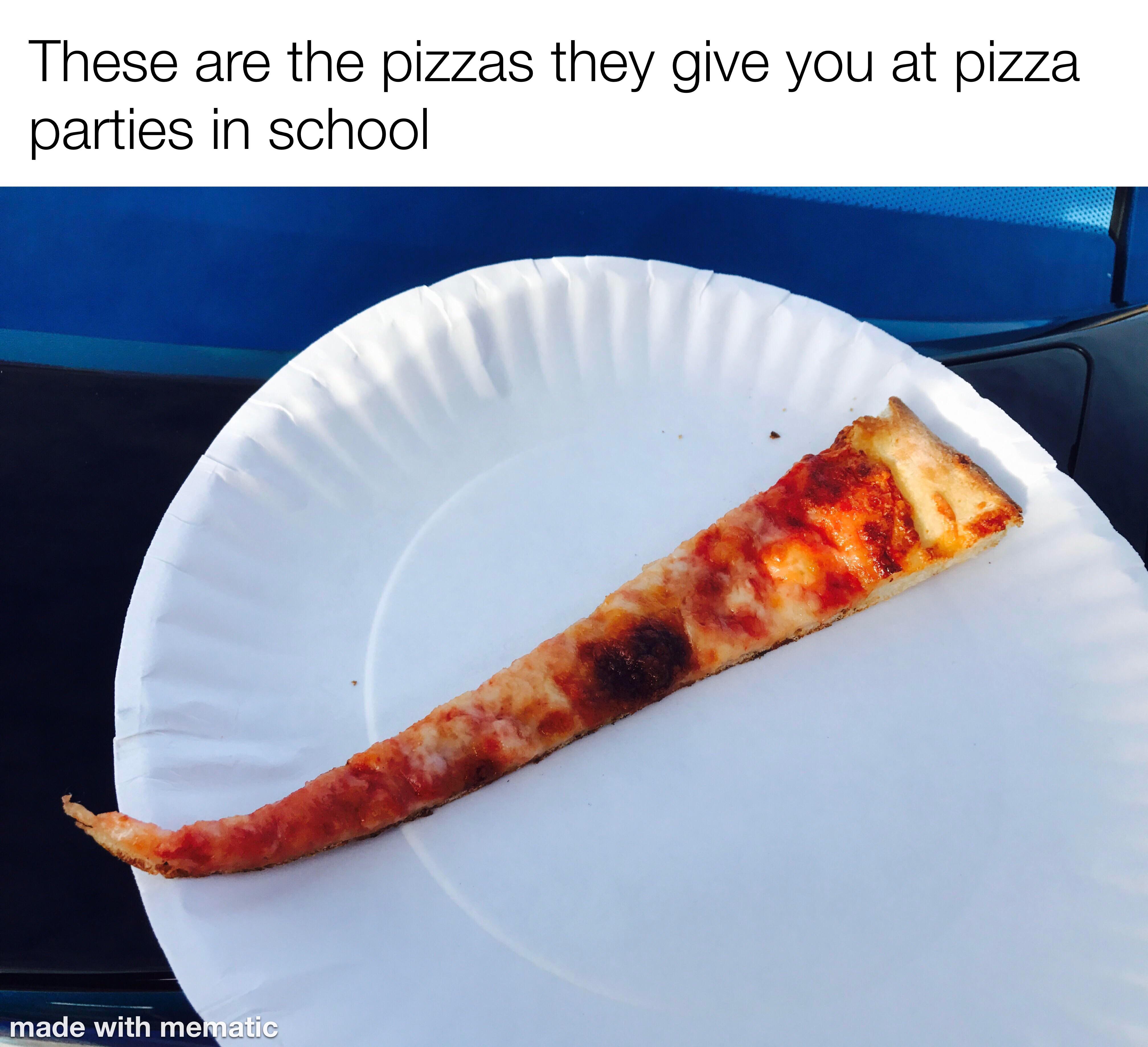 These are the pizzas they give you at pizza parties in school made with mematic