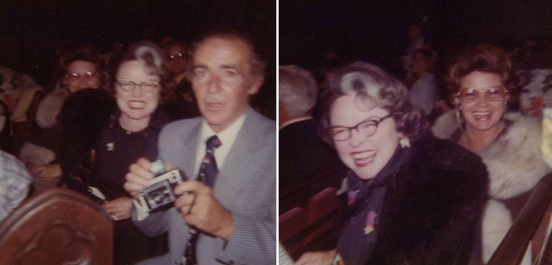 During a college graduation, photos of the crowd, 1975