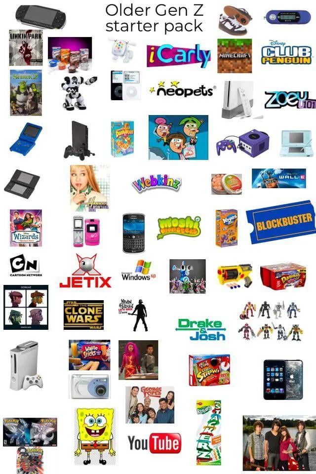 LINKIN PARK 紅湯 Older Gen Z starter pack iCarly MINECRAFT *neopets Webkinz Wizards CN CARTOON HETWORK DONAL JETIX Windows xp STAR THE CLONE WARS WARE Waffle Sticks VIVIN Yogos Disney CLUB PENGUIN Zoe WALL E 101 BLOCKBUSTER GEORGE OPE Drake ATA Josh M STRAWS BB You Tube