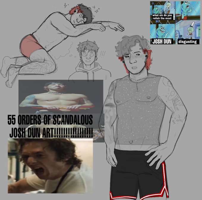 55 ORDERS OF SCANDALOUS JOSH DUN ART!!!!!!! what sin do you relish the most JOSH DUN disgusting a