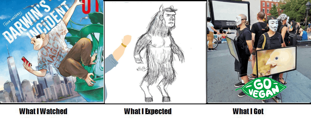 SHUN UMEZAWA DARWIN'S INCIDENT What I Watched What I Expected What I Got GO VEGAN