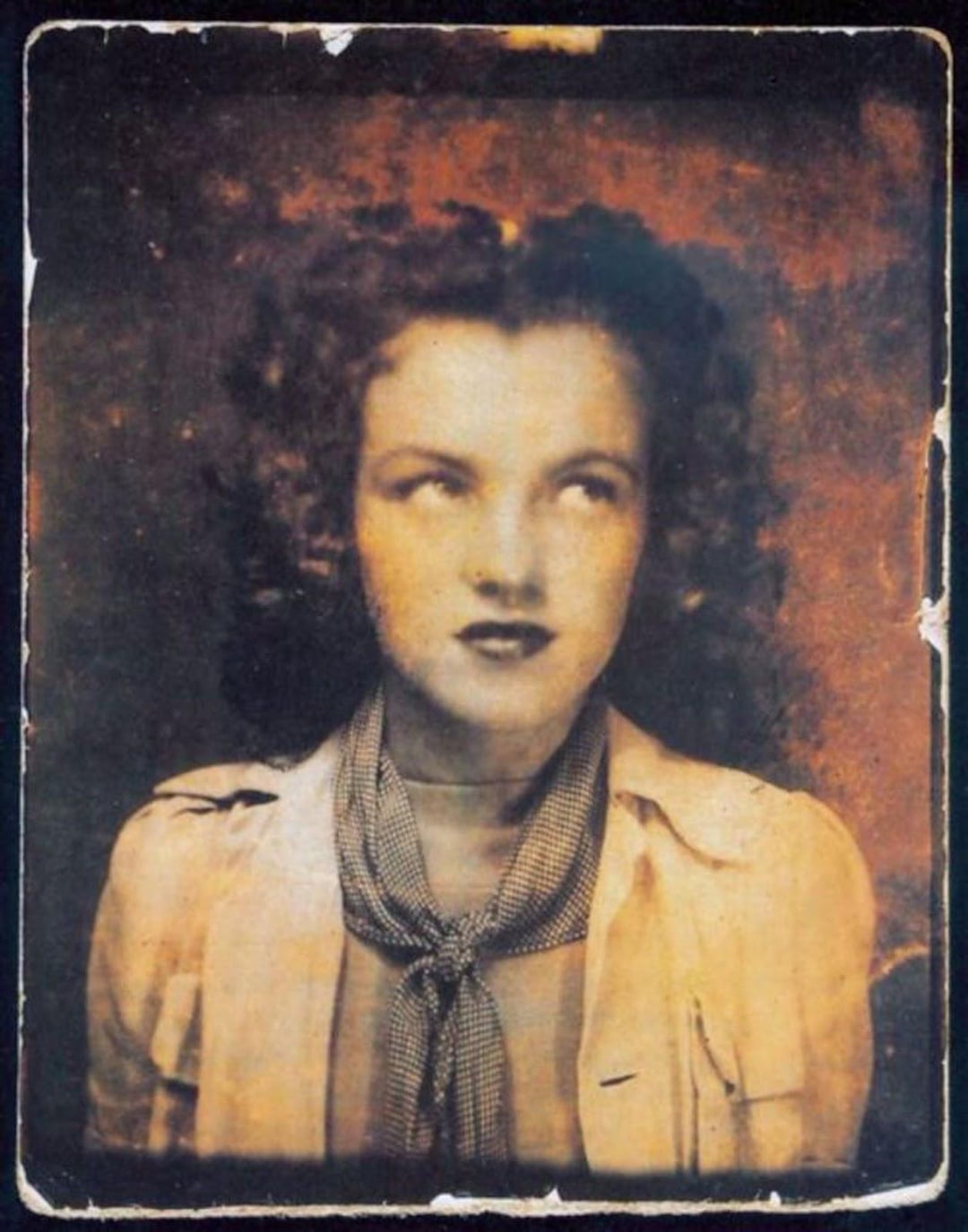 A Photo Booth shot of Norma Jeane Baker, before she was Marilyn Monroe, 1938