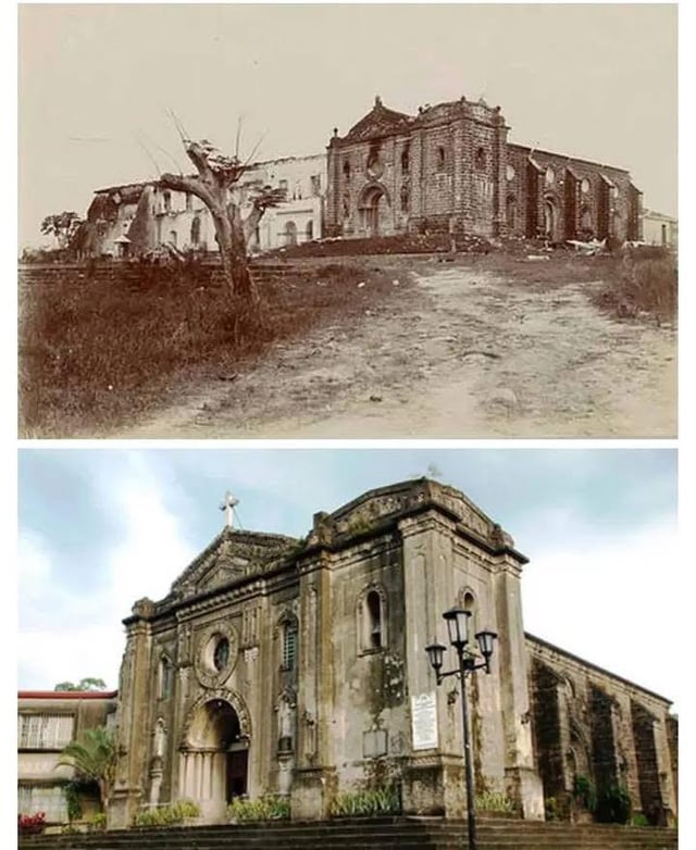 The Guadalupe Church in Makati City, Phillipines, 1601 and now