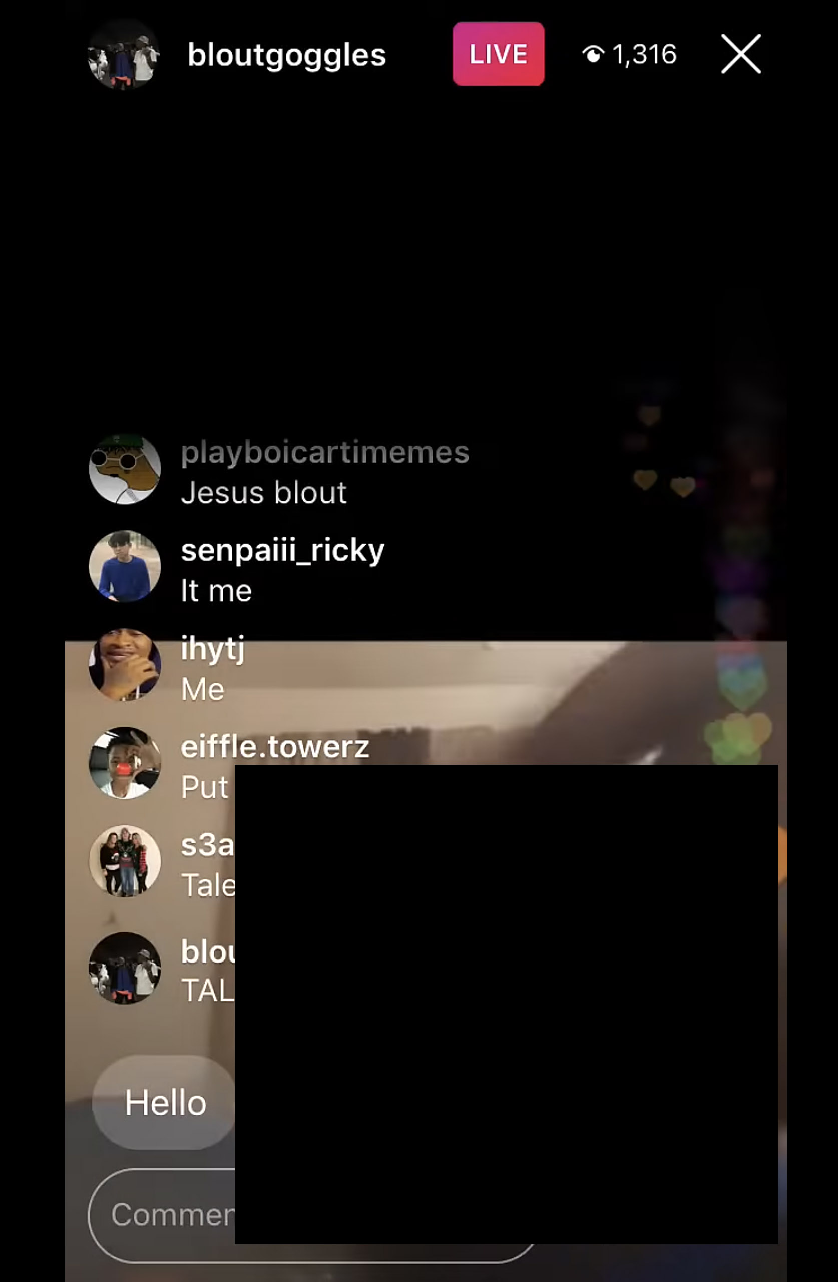 A censored screenshot of the original "What's Your Talent, Bro? Did That Just Happen?" "video":https://knowyourmeme.com/memes/viral-videos, which is a recording of a 2018 "Instagram":https://knowyourmeme.com/memes/sites/instagram Live, hosted by user @bloutgoggles.