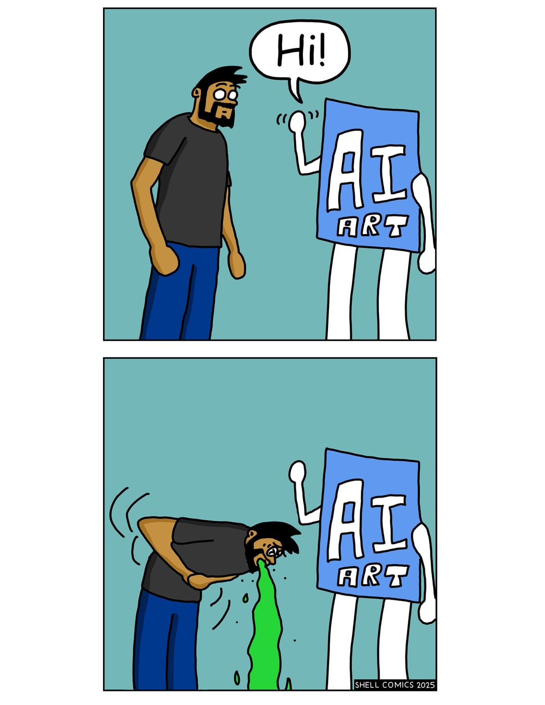 0 Hi! AI ART AI ART SHELL COMICS 2025