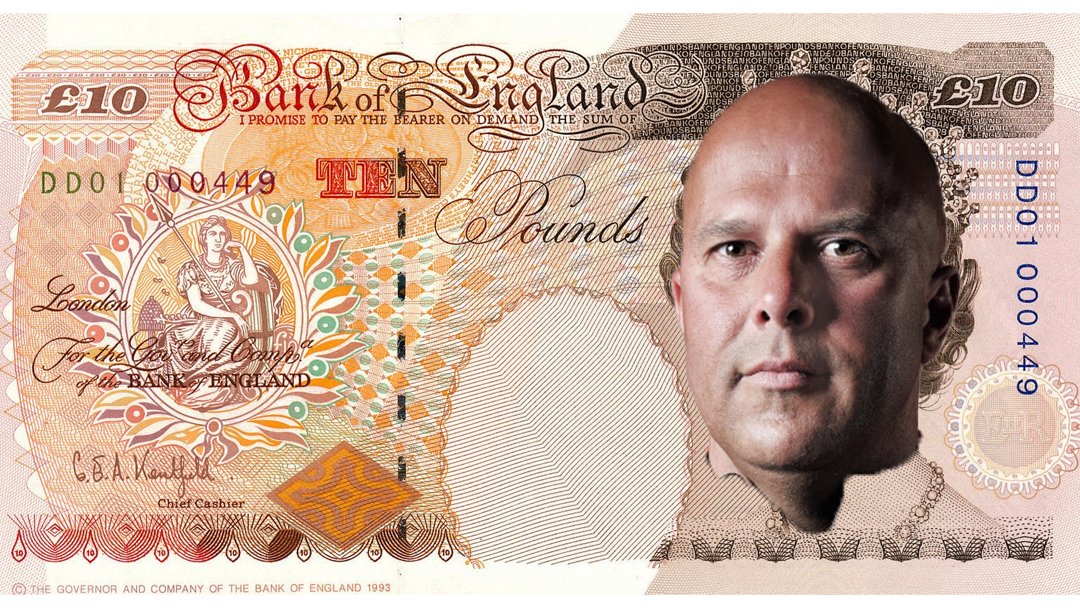 X user @AnfieldRd96 posted a ten-pound note featuring British football coach Arne Slot, gathering over 4,000 likes in a day.