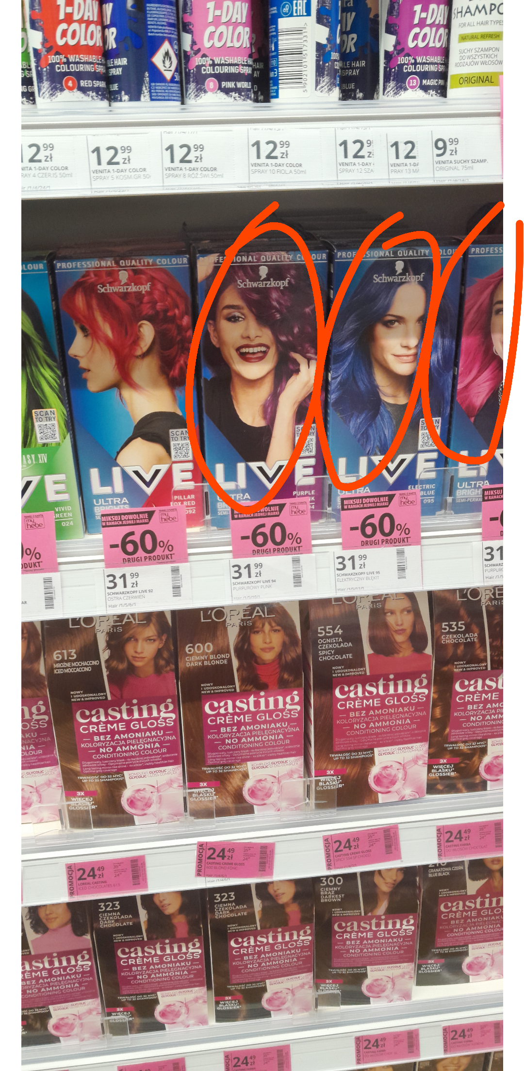BL GS IG GR 1-DAY Y COLOR R 100% WASHABLE E HAIR COLOURING SPRAY RED SPARK 1-DAY ERE EAC COLOR HAIR 100% WASHABLE H COLOURING SPRAY PINK WORLD OR CLE HAIR SPRAY BLUE FOR ALL HAIR TYPE 1-DAY SHAMPO COLOR 100% WASHABLE COLOURING SP 13) MAGIC P NATURAL REFRESH SUCHY SZAMPON DO WSZYSTKICH RODZAJÓW WŁOSÓW ORIGINAL 99 NITA 1-DAY COLOR RAY 4 CZERIS 50ml MINDAM 1299 VENITA 1-DAY COLOR SPRAY 5 KOSM.GR 50 1299 zł VENITA 1-DAY COLOR SPRAY 8 ROZŚWI.50ml 1299 VENITA 1-DAY COLOR SPRAY 10 FIOLA 50ml 9 12% 12 999 VENITA 1-DAY SPRAY 12 SZA VENITA 1-DA PRAY 13 MA VENITA SUCHY SZAMP ORIGINAL 75ml LOUR PROFESSIONAL QUALITY COLOUR FESIONAL QUALITY COUR PROF SIONAL QUALITY LO PROFESS SCAN TO TRY Schwarzkopf Schwarzkopf Schwarzkopf ASY XIV SCAN TO TRY 040 VE LIVE h--- % DUKT g bss AKU NACYJNA NIA OLOUR CLYCOLIC VIVID GREEN 024 ULTRA BRIGHTS SEMIKSUJ DOWOLNIE W RAMACH JEDNEJ MARKI LIVE UVE PILLAR FOX RED TRA PURPLE K 092 _ WOLNIE W RAMACH JEDNEJ MARKI my 4 hébe my h--- -60% DRUGI PRODUKT 31 99 SCHWARZKOPF LIVE 92 OSTRA CZERWIEŃ Hair/1/5/6/1 L'OREAL 613 MROŹNE MOCHACCINO ICED MOCCACCINO NOWY IUDOSKO PARIS SKONALONY NEW & IMPROVED casting CREME GLOSS - BEZ AMONIAKU KOLORYZACJA PIELĘGNACYJNA -NO AMMONIA - CONDITIONING COLOUR -like shine-Asi Optimal grey coverage LEKS GLYCOLIC CLOS DO 32 MYCOCOLIC GLOSS COMPLE TRWAŁO SHAMPOOS -60% DRUGI PRODUKT 3199 SCHWARZKOPF LIVE 94 PURPUROWY PUNK Mai-/5/10/1 L'OPEAL 600 CIEMNY BLOND DARK BLONDE NOWY PARIS I UDOSKONALONY NEW & IMPROVED casting CRÈME GLOSS - BEZ AMONIAKU,- KOLORYZACJA PIELĘGNACYJNA - NO AMMONIA - CONDITIONING COLOUR strzany blaskowych włosów rowsze wicky-Optymaker, visibly heathe Long lasting age TRWAŁOŚĆ DO 32 MY UP TO 32 SHAMPOOS CLYCOLIC CLOSS C KOMPLEKS GLYCOLIC CLOSS ULIRA MIKSUJ DOWOLNIE W RAMACH JEDNEJ MARKI my ELECTRIC BLUE h--- 095 -60% DRUGI PRODUKT 3199 SCHWARZKOPF LIVE 95 ELEKTRYCZNY BŁĘKIT LOR 554 OGNISTA CZEKOLADA SPICY CHOCOLATE NOWY PARIS I UDOSKONALONY NEW & IMPROVED casting CRÈME GLOSS - BEZ AMONIAKU KOLORYZACJA PIELĘGNACYJNA -NO AMMONIA CONDITIONING COLOUR TRWAŁOSHAMPOOS LEKS GLYCOLIC GOSS KOM GLOSS COMPLEX ULTRA BRIGH MIKSUJ SEMI-PERMA W RAMACH 31 SCHWARZ PURPURO Hair/1/5 L'ORE 535 CHOCOLATE NOWY JUDOSKONALONY PARIS cast CRÈME - BEZ AMC KOLORYZACJA PI - NO AMM CONDITIONING TRWAŁOŚĆ DO 32 MYC UP TO 32 SHAMPOOS G 3X WIECEJ GLOSSIER 3x TIECEN BLASKU GLOSSIER WIĘCEJ BLASKU GLOSSIER WIECEJ BLASKU GLOSSIER 249 LOREAL CASTING ICED CHOCOLATES 613 asting REME GLOSS BEZA PIELEC AMONIAKU ELEGNACYJNA NO AMMONIA- CONDITIONING COLOUR CLIC GLYCOUS 323 CIEMNA CZEKOLADA ATE casting CREME GLOSS - BEZ AMONIAKU KOLORYZACJA PIELĘGNACYJNA -NO AMMONIA WIĘCEJ CONDITIONING COLOUR GLYCOLE GLYCOLIC 24 THair Hair /1/4/6/1 323 CIEMNA EKOLADA CZEN POCOLATE WIĘCO casting CREME GLOSS BEZ AMONIAKONA GA PIELEONAC KOLORYZACJA PIL -NO AMMONIA ING COLOUR CONDITIONING C 249 CASTING CREME GLOSS 300 CIEMNY DARKEST BROWN 3x WIRCES. casting CREME GLOSS BEZ AMONIAKU KOLORYZACJA PIELĘGNACYJNA NO AMMONIA - CONDITIONING COLOUR 24 49 DO WŁOSÓW CHOCOLAT GRANATOWA CZERN BLUE BLACK NOWY castin CREME GLO BEZ ANDELEONKE - NO AMMONIA ONING COLOUI CONDITIONING 24 24 24