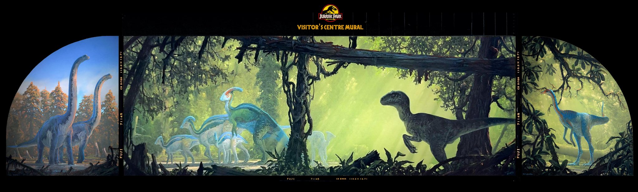 // (10.2 x 12.7) FUJI 71145 CD EARN (10.2 x 12.7 JURASSIC PARK VISITOR'S CENTRE MURAL FUJI