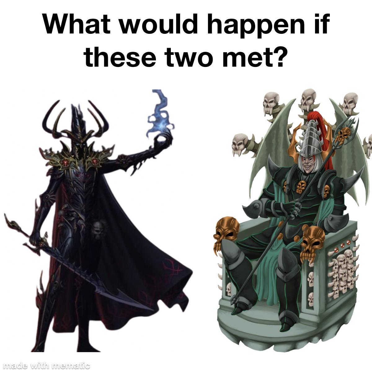 What would happen if these two met? made with mematic