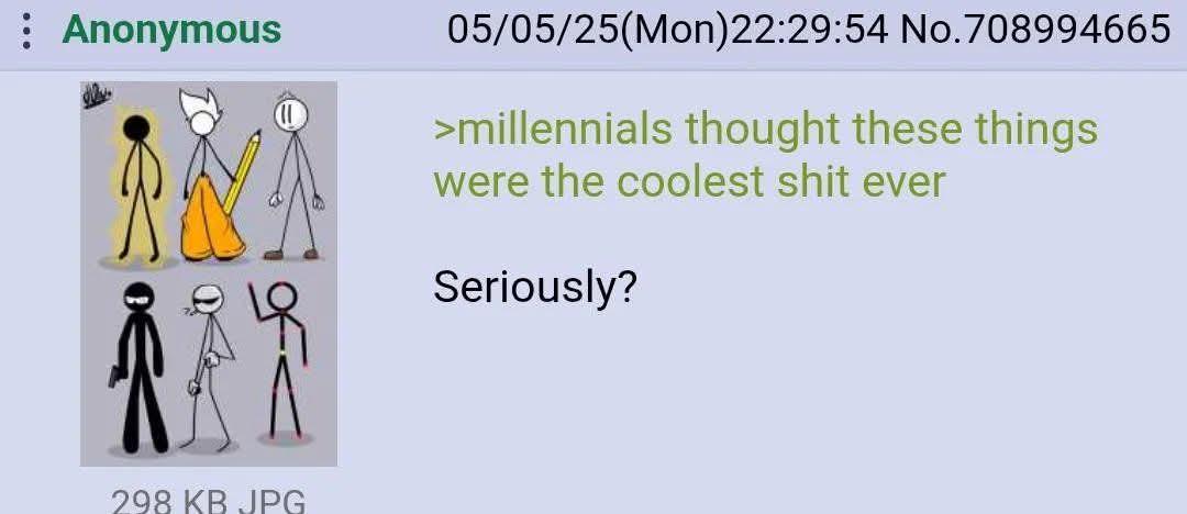 : Anonymous 298 KB JPG 05/05/25(Mon)22:29:54 No.708994665 >millennials thought these things were the coolest s--- ever Seriously?
