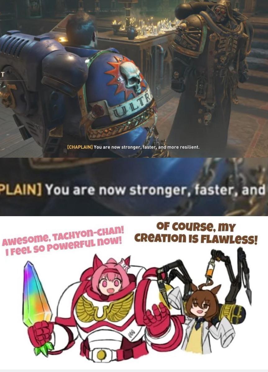 T ULTR [CHAPLAIN] You are now stronger, faster, and more resilient. PLAIN] You are now stronger, faster, and Awesome, TACHYON-CHAN! OF COURSE, MY I Feel So POWERFUL now! CREATION IS FLAWLESS! €3.99