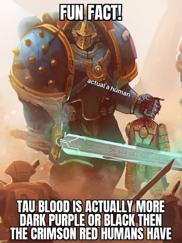 FUN FACT! actual a human---> RIME TAU BLOOD IS ACTUALLY MORE DARK PURPLE OR BLACK THEN THE CRIMSON RED HUMANS HAVE