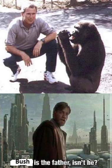 Bush is the father, isn't he?"